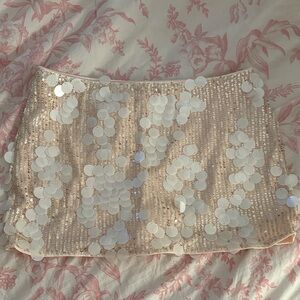 Elegant Sequin Embellished Skort